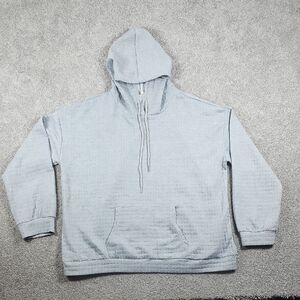 Unbranded Stylish Quilted Pattern Light Gray Hoodie Women's Size XL